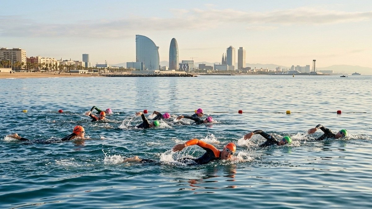 Platja de Sant Sebastià: un referente para nadar en aguas abiertas en Barcelona